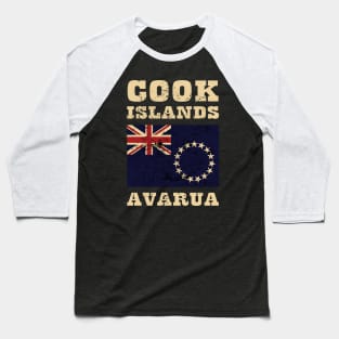 Flag of Cook Islands Baseball T-Shirt